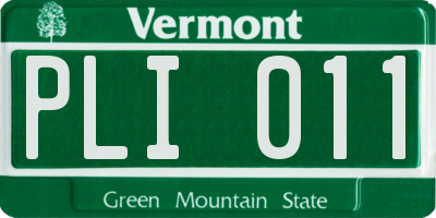 VT license plate PLI011