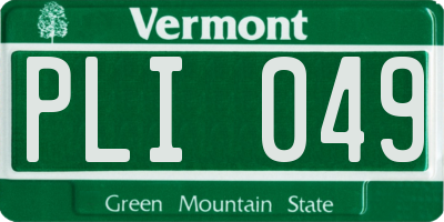 VT license plate PLI049