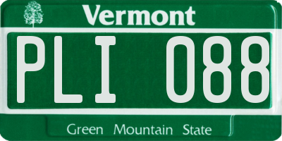 VT license plate PLI088
