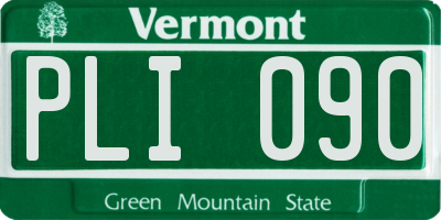 VT license plate PLI090