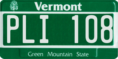 VT license plate PLI108