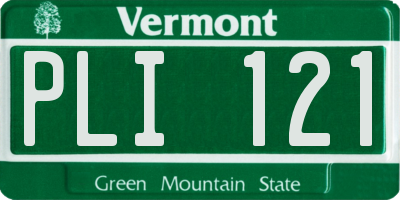 VT license plate PLI121