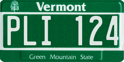 VT license plate PLI124