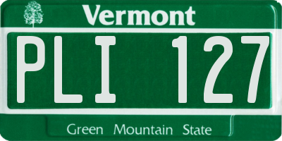 VT license plate PLI127