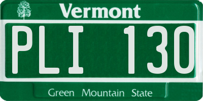VT license plate PLI130