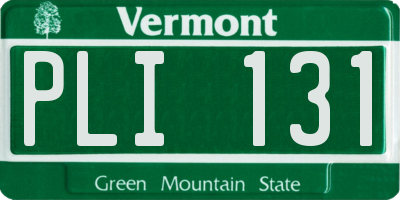 VT license plate PLI131