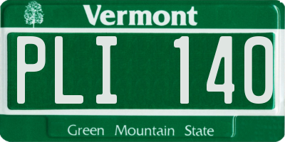 VT license plate PLI140