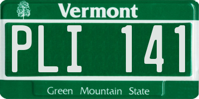 VT license plate PLI141