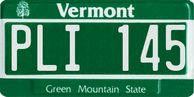 VT license plate PLI145