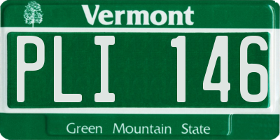 VT license plate PLI146