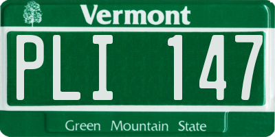 VT license plate PLI147
