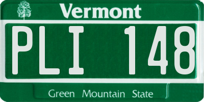VT license plate PLI148