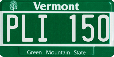 VT license plate PLI150