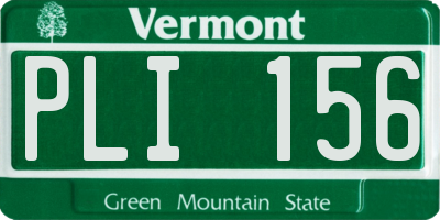 VT license plate PLI156