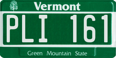 VT license plate PLI161