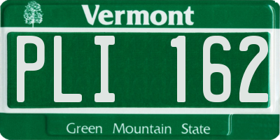 VT license plate PLI162