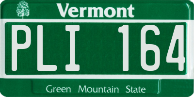 VT license plate PLI164