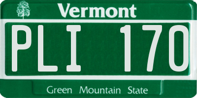VT license plate PLI170