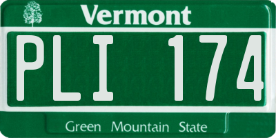 VT license plate PLI174