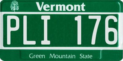 VT license plate PLI176