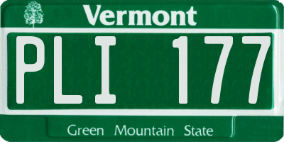 VT license plate PLI177