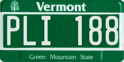 VT license plate PLI188