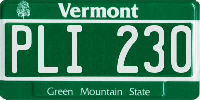 VT license plate PLI230