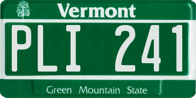 VT license plate PLI241