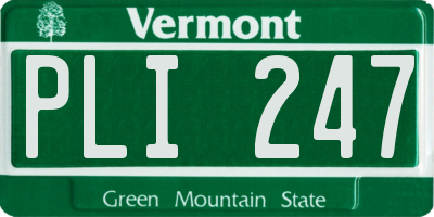 VT license plate PLI247