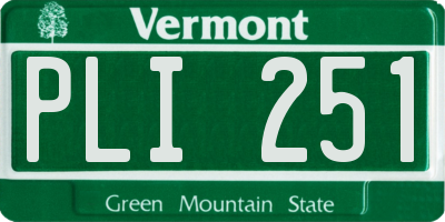 VT license plate PLI251