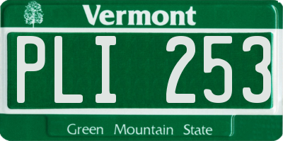 VT license plate PLI253