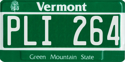 VT license plate PLI264