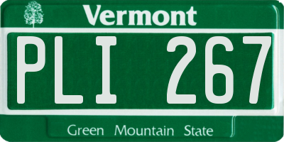 VT license plate PLI267