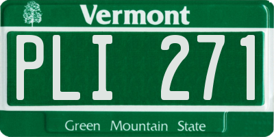 VT license plate PLI271