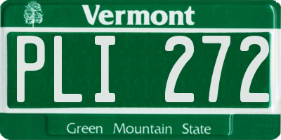 VT license plate PLI272