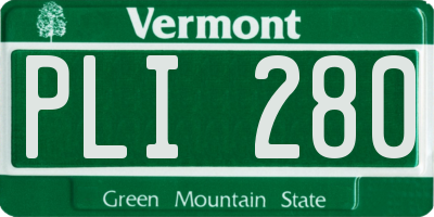 VT license plate PLI280