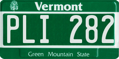 VT license plate PLI282