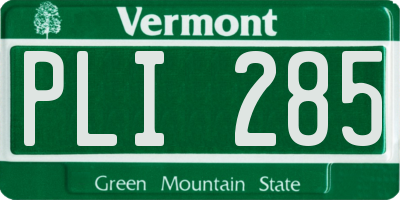VT license plate PLI285