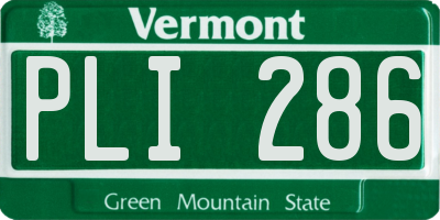 VT license plate PLI286