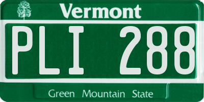 VT license plate PLI288