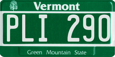 VT license plate PLI290