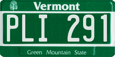 VT license plate PLI291