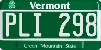 VT license plate PLI298