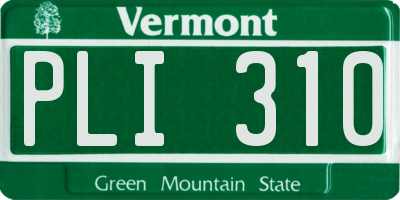 VT license plate PLI310