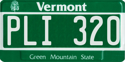 VT license plate PLI320