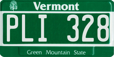 VT license plate PLI328