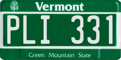VT license plate PLI331
