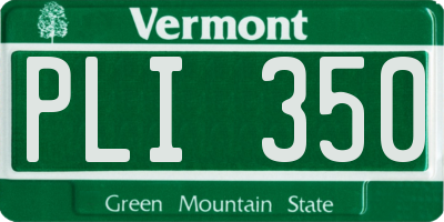 VT license plate PLI350