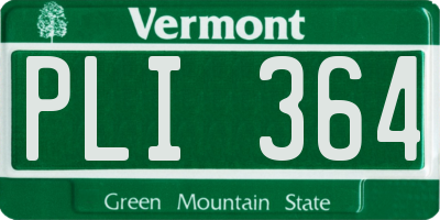 VT license plate PLI364