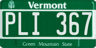 VT license plate PLI367